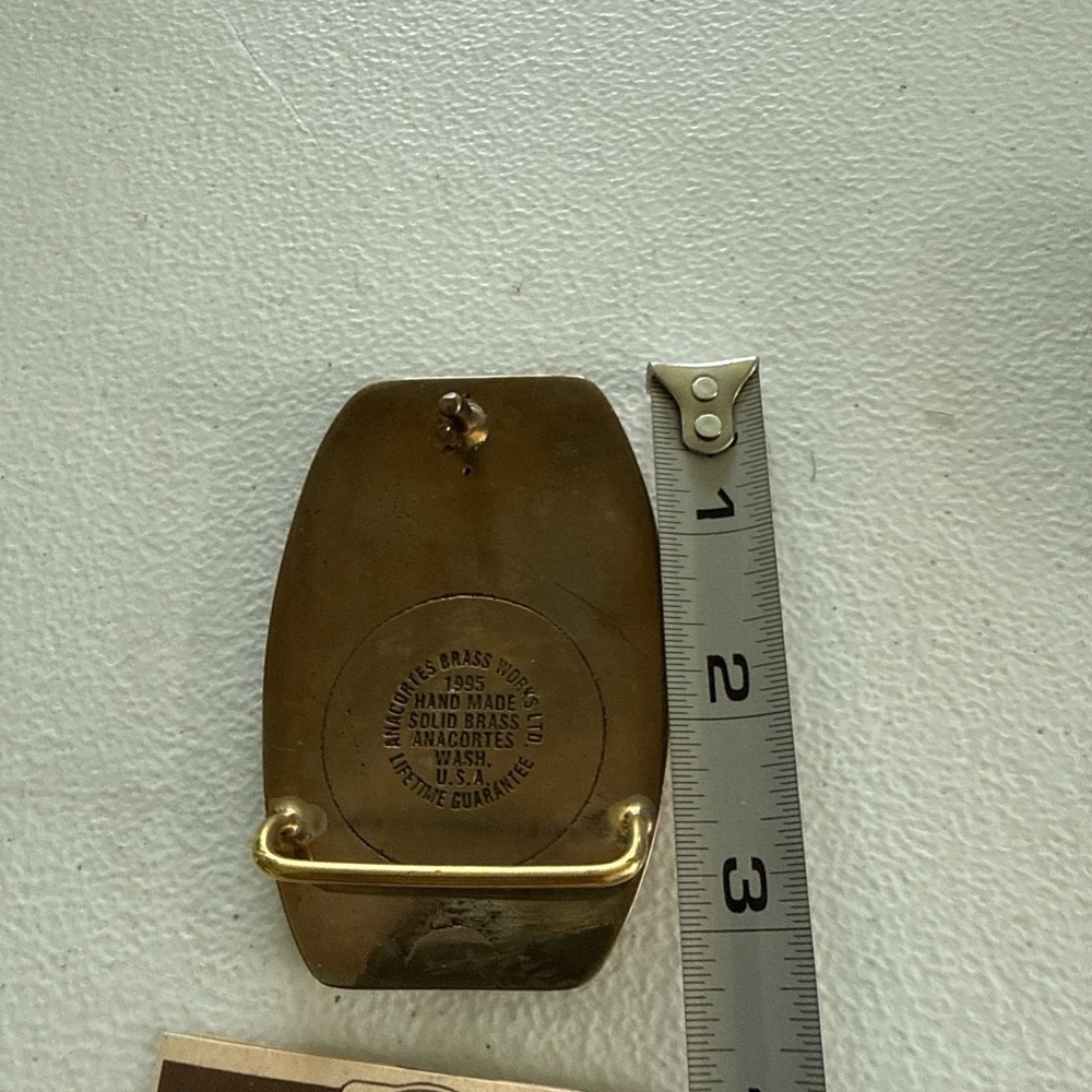 Bechtel Brass Belt Buckle Maghreb–Europe Gas Pipeline project 1994–96 Algeria - Picture 7 of 8